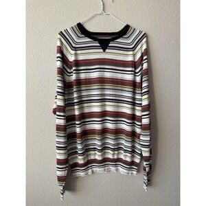 Sasch Men's XXL White‎ lined Sweater